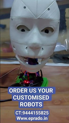 How to make a Robot Head Reacts to AI Audio #epradorobotics #robot #robohead #3dprinted #ai #inmoov