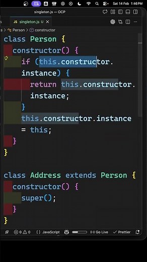 static vs this.constructor in JavaScript Singleton (Hidden Difference)