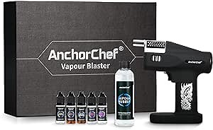 AnchorChef Cocktail Bubble Smoke Gun, Vapour Blaster Cocktail Bubble Gun Kit, Portable Smoke Infuser Gun, Handheld Electric Smoking Gun for Cocktail Drinks, Cooking, Gifts for Father/Husband