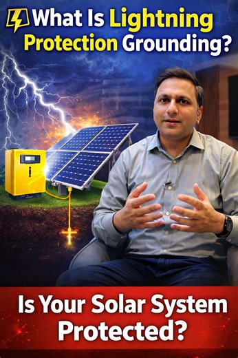 Lightning Protection & Grounding Explained | How It Protects Your System ⚡ What is Lightning Protection Grounding? Why Is It Important? In this video, we explain what lightning protection grounding is and why it is extremely important for electrical and solar systems. Proper grounding protects your inverter, solar panels, batteries, and electrical equipment from dangerous lightning surges and voltage spikes. Without a proper grounding system, a single lightning strike can damage your entire sola