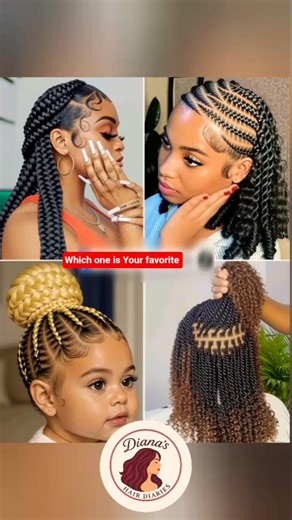 ❤ Beautiful Africa Ladies and women hairstyles knotless Connrow #ghana #braids #hairstyles
