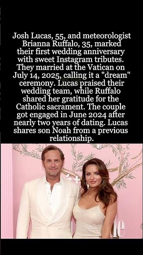 Josh Lucas & Brianna Ruffalo Celebrate 1st Anniversary – Vatican Wedding Memories! #JoshLucas