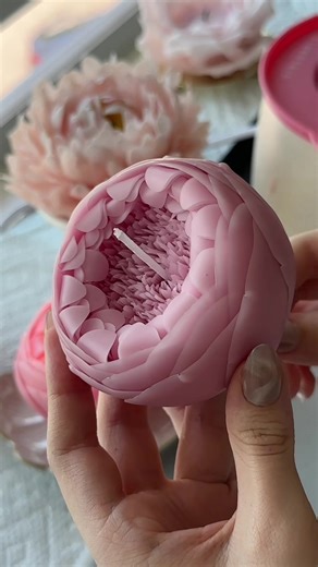One and only peony candle 🌸 #candlemaking #candletok #flowercandle | peonies flowers