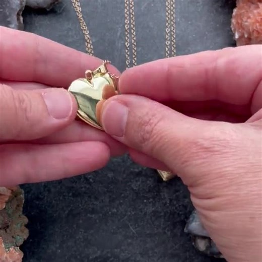 Heart Locket Necklace – 14K gold filled and Sterling Silver - Keepsake Jewelry