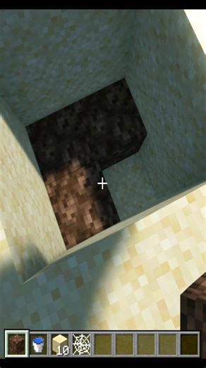 Minecraft Soul Sand Water Trick 😱 (Bubble Elevator Tutorial) in Minecraft #minecraft