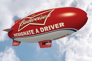 Budweiser Designate a Driver BLIMP visits New York