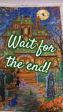 Robin's Completed Diamond Painting! Trick or Treat House by Randal Spangler from Diamond Art Club!