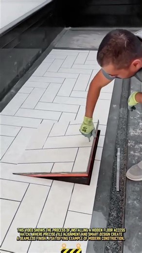 Installing a Hidden Floor Access Hatch with Precise Tile Alignment for a Seamless Finish #dailywork