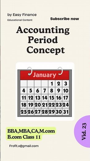 Accounting Period Concept | Basic Accounting #accountingperiodconcept #accountingprinciples