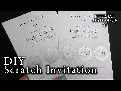 How to make an easy scratch card invitation | Wedding Invitation DIY | Save the Date
