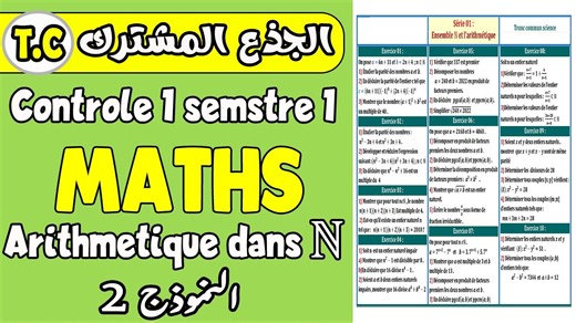 16K views · 279 reactions | Tronc Commun mathématique ｜ Arithmétique dans ℕ ｜ exercices corrigés | Yassine Z | Facebook