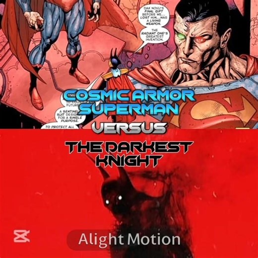 Cosmic Armor Superman vs The Darkest Knight [alight motion] | #cas #tdk #dccomics