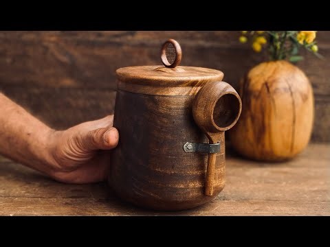 My most creative project yet – a spoon, a ring, and a wooden jar