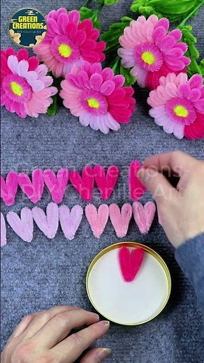 💖 Easy DIY Pink Gerbera Daisy | 4-Color Chenille Flower Craft