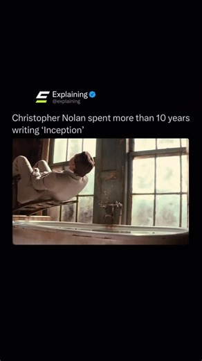 Explaining on Instagram: "Christopher Nolan spent more than a decade developing the idea that would become ‘Inception’. The concept first came to him in the early 2000s, inspired by lucid dreaming and the idea of people being aware they are dreaming while still inside the dream. Rather than rushing it into production, Nolan let the script evolve slowly as his skills and ambitions grew. During those years, he refined the story’s layered structure, complex rules, and emotional core. Nolan has said