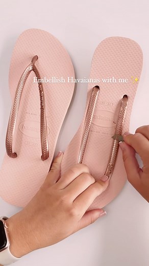 885K views · 5.2K reactions | How long did it take me to make this video you ask? The Havaianas took about 1hr 15mins to make from start to finish, this reel however….  I’m SO bad with technology. So if you see this give me a  or something just to save my sanity. Thanking youuuuuu. Danielle x | Loves Sparkle | Facebook