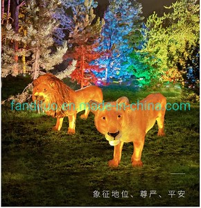 [Hot Item] Custom Animal Sculpture Lighting Marine Fiberglass Animal Statue for Restaurant Decor