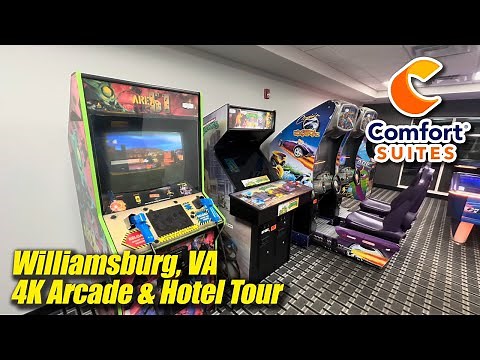 Comfort Suites (Williamsburg VA), 4K hotel & arcade walkthrough & tour, December 2024