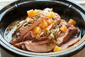 Slow Cooker Jalapeno Pineapple Ham