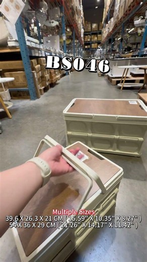 BS046 - Outdoor Camping Storage Box with Wooden Lid