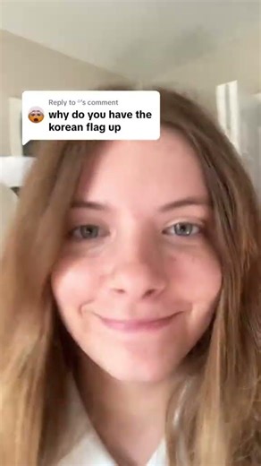 White Girl Proudly Shows Her Korean Flag and Asian BF