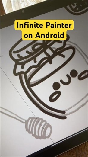 #sketching #cute #art honey jar #illustration using #infinitepainter on #android tablet Lenovo