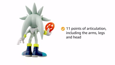 Sonic the Hedgehog 4" Articulated Action Figure Collection (Choose Figure) (Silver)