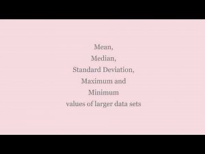 Finding Mean, Median and Standard Deviation of Data on Origin 2018.