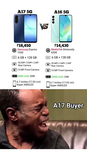 ⚡️Samsung A17 5G Vs Samsung A16 5G🚨 Full Comparison