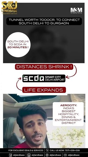 ₹7000 Cr South Delhi-Gurgaon Tunnel Update 🚇 Aerocity Expansion & M3M SCDA Projects