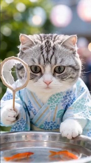 Let’s Peek at This Cat Enjoying Summer🐱🥰