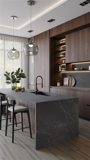 HanStone® Quartz Markina - LO805 Elegant and dramatic, Markina features a soft black base enriched with warm white veining that flows organically across it. The interplay between dark and light creates a stunning contrast, perfect for modern spaces seeking a stylish, high-impact look. Slab Size: Jumbo (65” X 130”) | 2CM, 3CM Finish: Polished | Leathered 🌐 Hyundailncusa.com/colors/Markina 📞 770.431.6110 #hanstonequartz #quartzcountertops #interiordesign #livebeautifully #markina #blackquartz | 