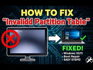 FIX Invalid Partition Table Error in Windows 10/11 (Beginner's Guide)