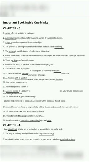 +2 Computer Science Important Book Inside one marks PART - 2