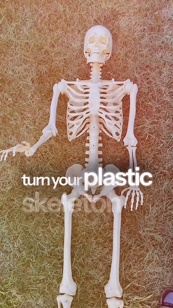 Transform Plastic Skeleton into a Creepy Corpse