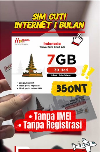 Kartu Cuti Internet 1 Bulan di Indonesia Tanpa IMEI