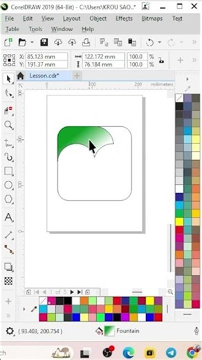 Coreldraw for beginner #trip #vector #lesson #practice #shorts lesson