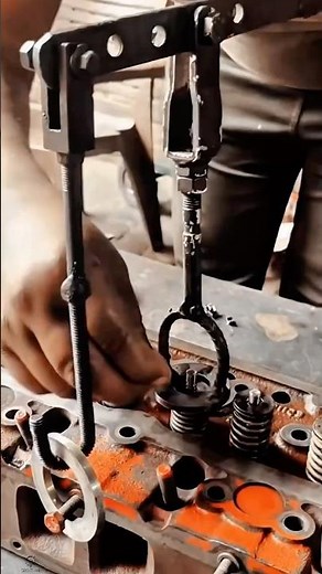 Engine Valve Installation Work Tool with Valve Spring Compressor #worktool