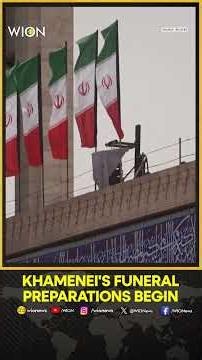 Footage Shows Funerals Preparations for Iran's Late Supreme Leader Ayatollah Khamenei | WION Shorts