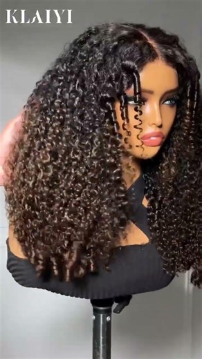 Two-in-one color done right 😮‍💨 Ombre chestnut brown with juicy finger coil ends ✨#klaiyihair #fyp