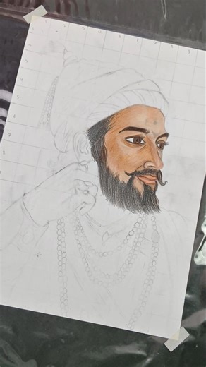 Chhatrapati Shivaji Maharaj Drawing 🚩 #shorts #art #drawing