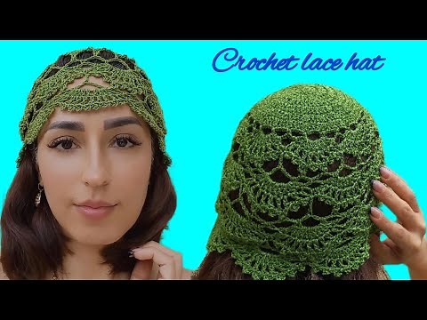 How To Crochet A Beautiful Lace Hat🥰 fantastic mesh hat for ladies