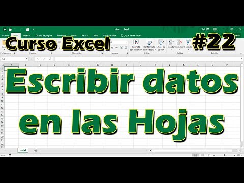 CURSO EXCEL [22] ► Escribir datos en las hojas ✒️📄📄 - 2024