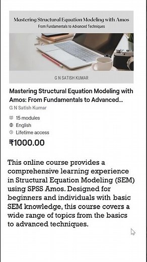 Mastering Structural Equation Modeling with Amos: From Fundamentals to Advanced Techniques. #shorts