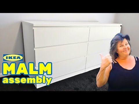 How to assemble the Ikea MALM 6 drawer dresser.
