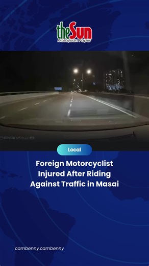 09 Jan 2026: He just got hit by a car… but still had time to strike a pose. A foreign motorcyclist was injured after riding against traffic and colliding with a car along Jalan Masai Lama on Tuesday night (Jan 6). Police said the incident occurred at about 10.30pm when the motorcycle, travelling in the opposite direction, crashed into a Volkswagen GTI driven by a 22-year-old local man. Investigations are ongoing. #theSun #theSunMY #AgainstTraffic #RoadSafety #Masai