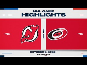 NHL Highlights | Devils vs. Hurricanes - October 9, 2025