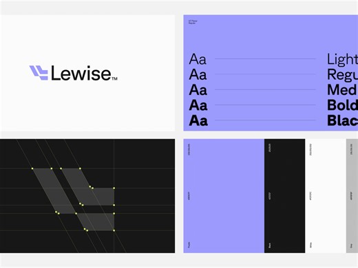 Lewise - Logo Animation/ Typography / Logomark Grid / Colors