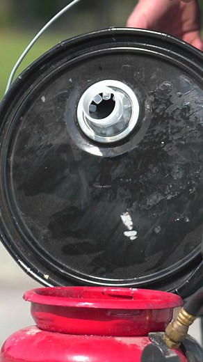 The absolute best way to appy sealer! #concrete #concretelife #concretework #ohio #decorativeconcrete #concretefinisher #cement #summmer #concretefinishers #sealer #stampedconcrete #concretesealer