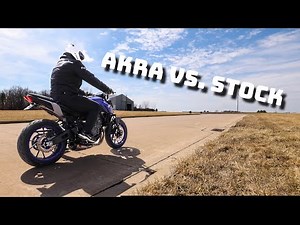 Yamaha MT07 Akrapovic Titanium Full System vs. Stock Exhaust